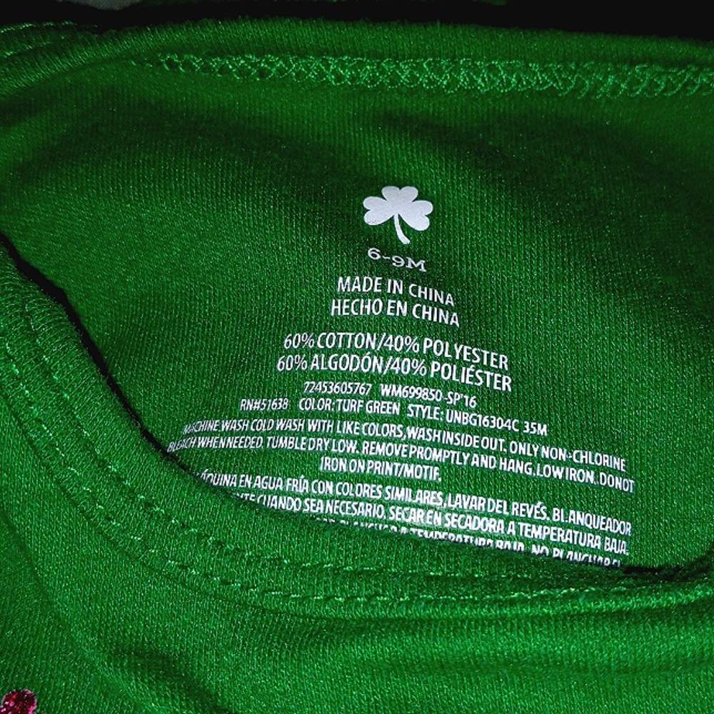 St. Pat's! Glitter & Vintage Snoopy Onesies, 6-9m - Picture 9 of 9